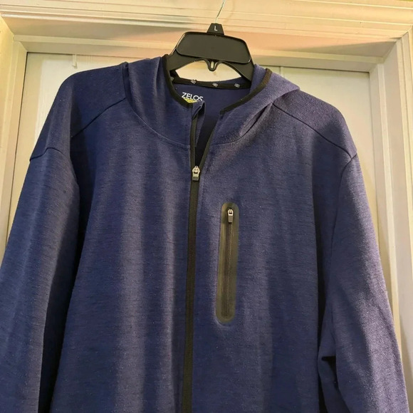 Zelos Endurance Fleece Full Zip Blue Hoodie - Picture 2 of 6